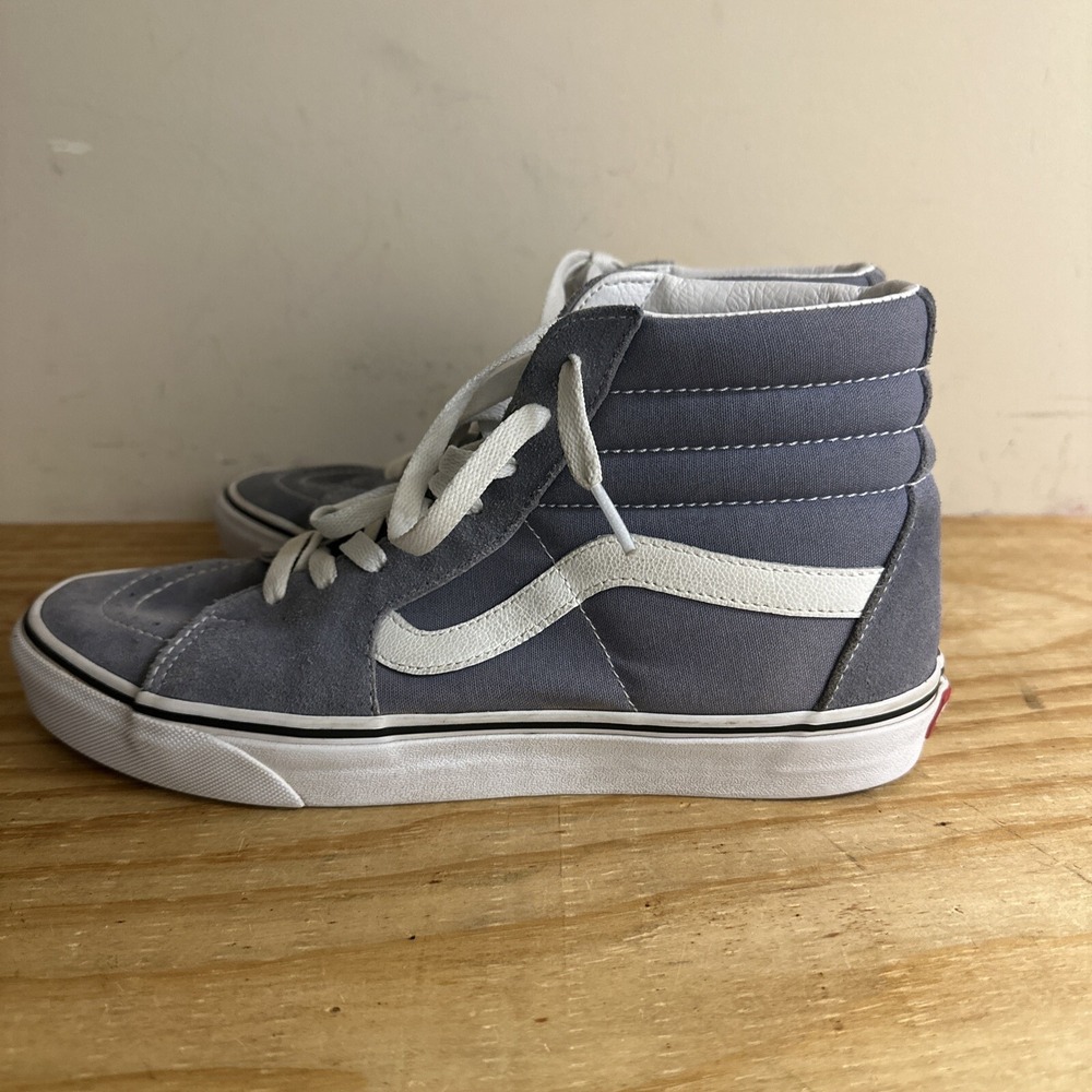 VANS‎ SK8 HI Grisaille White Canvas High Top Skate Shoes Mens 6.5 Womens 8 NEW - Picture 3 of 7